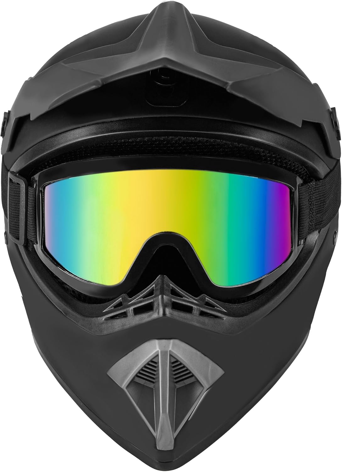CARTMAN Adult Dirt Bike Helmets Motocross ATV Dirtbike Offroad Full Face Motorcycle Helmet, DOT Approved Matte Black and Blue - Image 2