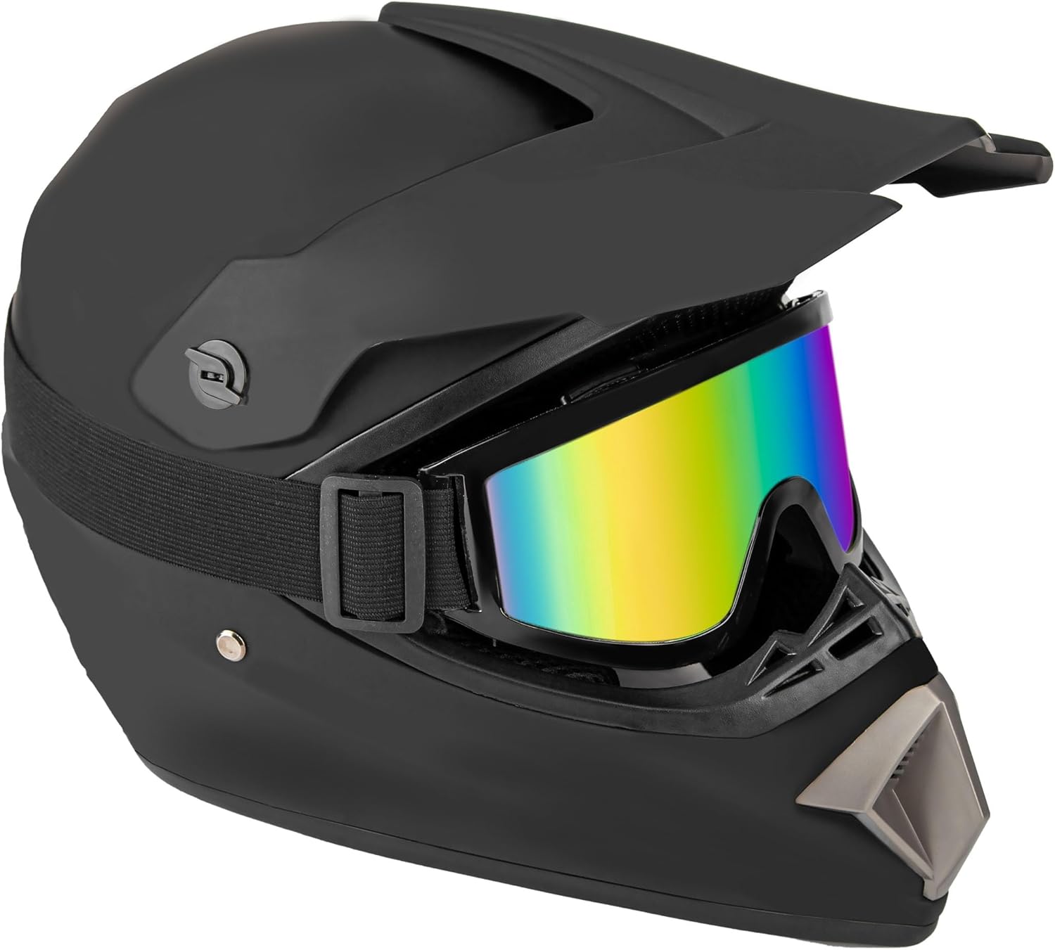 CARTMAN Adult Dirt Bike Helmets Motocross ATV Dirtbike Offroad Full Face Motorcycle Helmet, DOT Approved Matte Black and Blue - Image 3