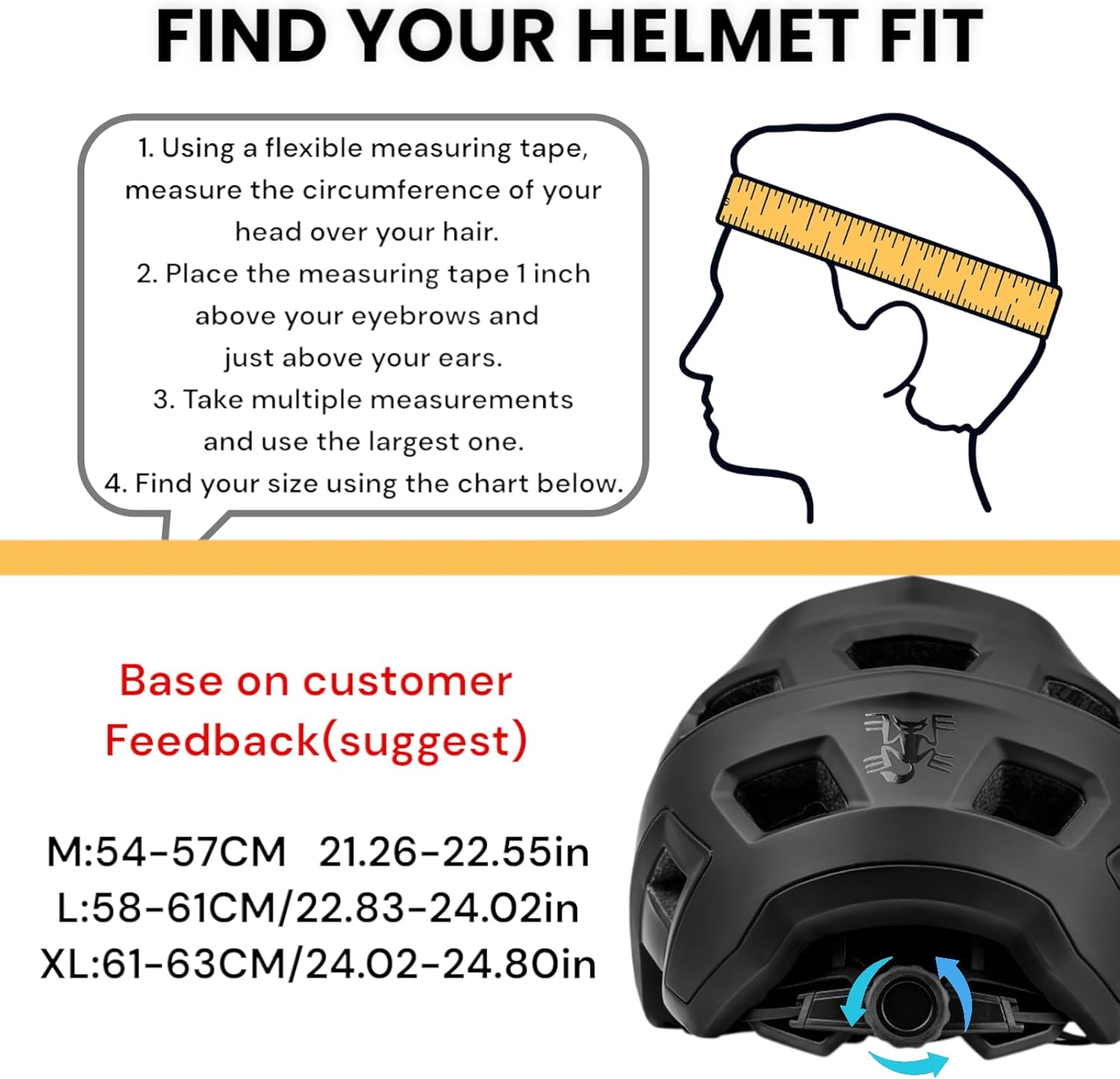 Bike Helmet,Mountain Bike Helmet Helmets for Men Women Adults Youth - Image 6